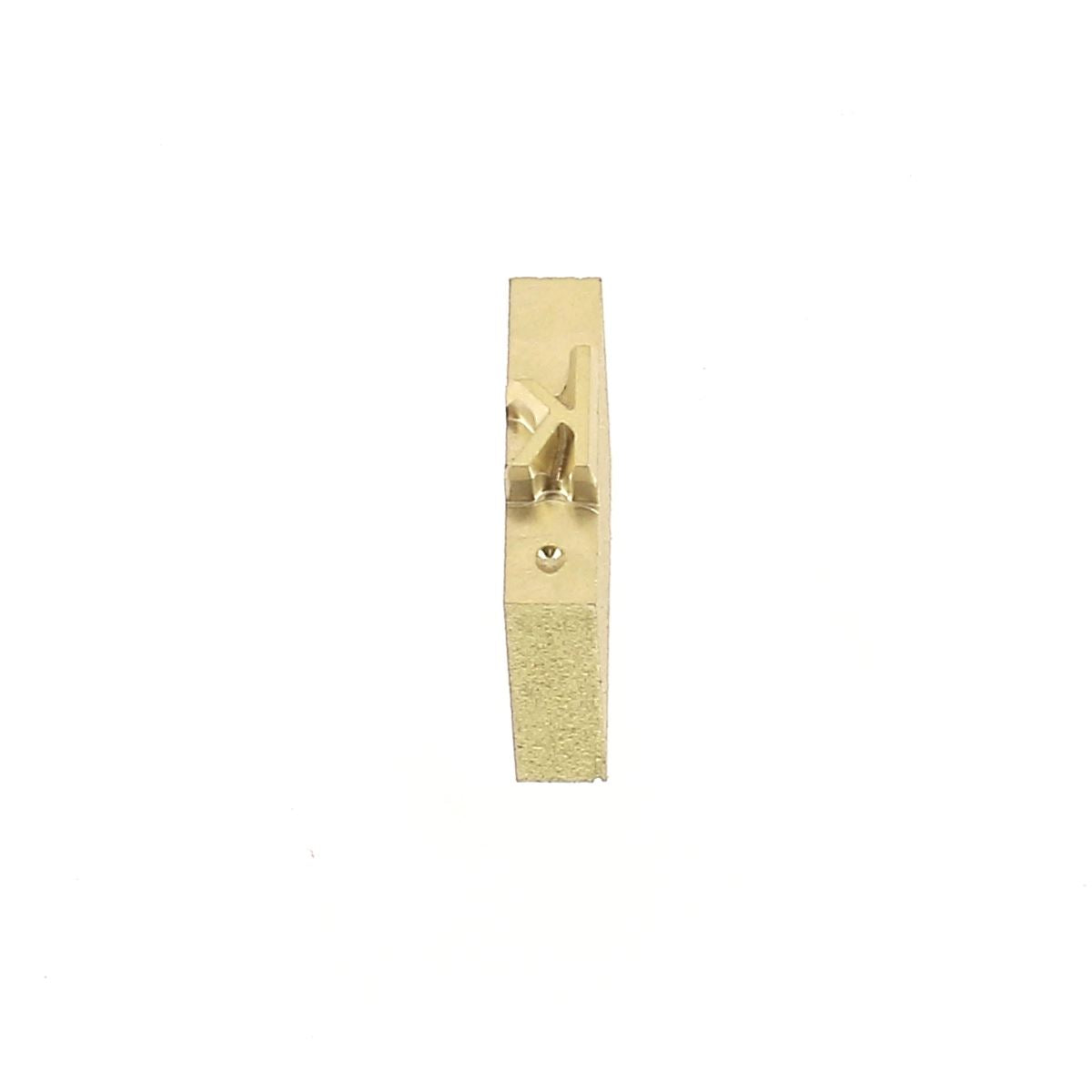 Lettre minuscule en laiton Arial de 4mm, outil de décoration en laiton, utilisé pour personnaliser cuir et projets artisanaux.