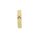 Lettre minuscule en laiton Arial 4mm, outil Deco Cuir, visible dans une image avec détails du matériau et du design.