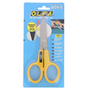 Ciseaux multi-usages de 17,5 cm en acier inoxydable, ambidextres, outil Olfa SCS-2, pour coupe précise et polyvalente.