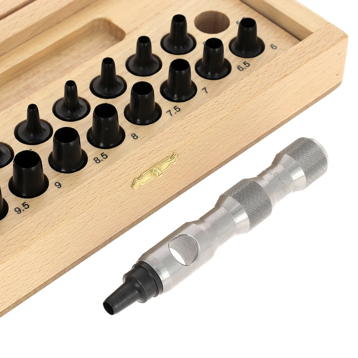 Coffret complet avec 18 emporte-pièce pour cuir Ø 1,5 à 10 mm, Boehm, fait en France
