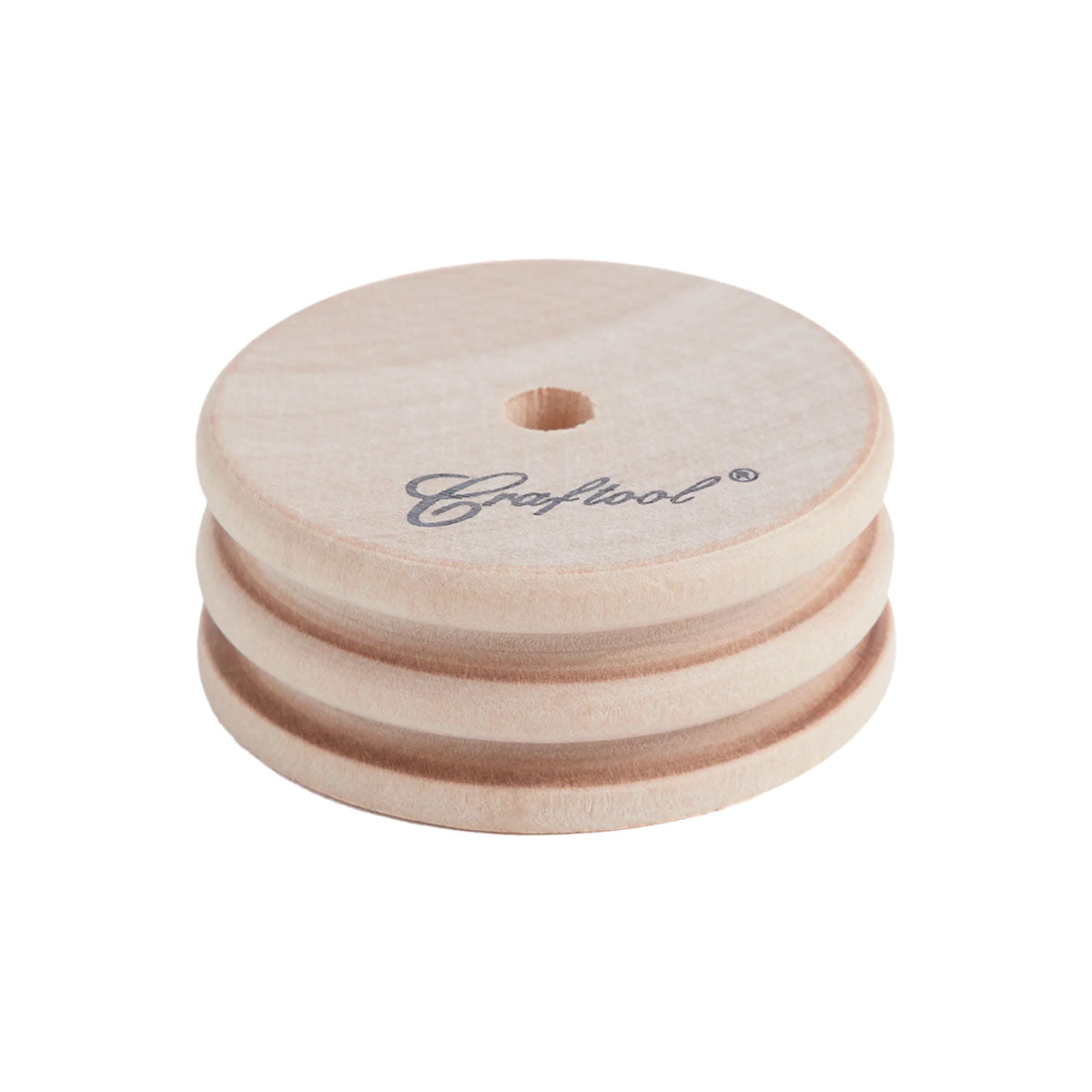 Outil en bois Tandy Leather pour lisser avec double encoche, utilisé pour le travail du cuir, modèle 8121-02.
