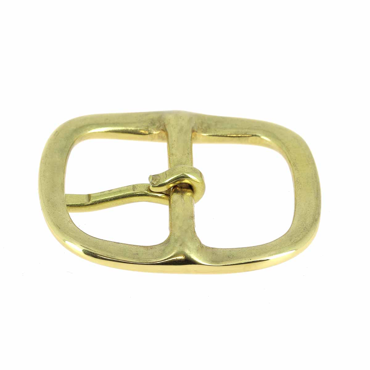 Boucle de ceinture double en laiton massif GYL, bouclerie robuste et élégante pour ceinture en cuir ou tissu.