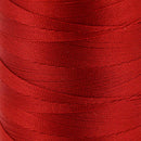 Bobine de fil polyester rouge GRAL N°30 de Coats, 1000m, mercerie, vue de la bobine avec étiquette U4079