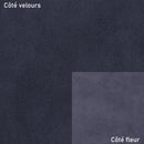 Croûte de cuir velours bleu marine. Cuir doux, fin et souple idéal pour la fabrication de maroquinerie et accessoire.