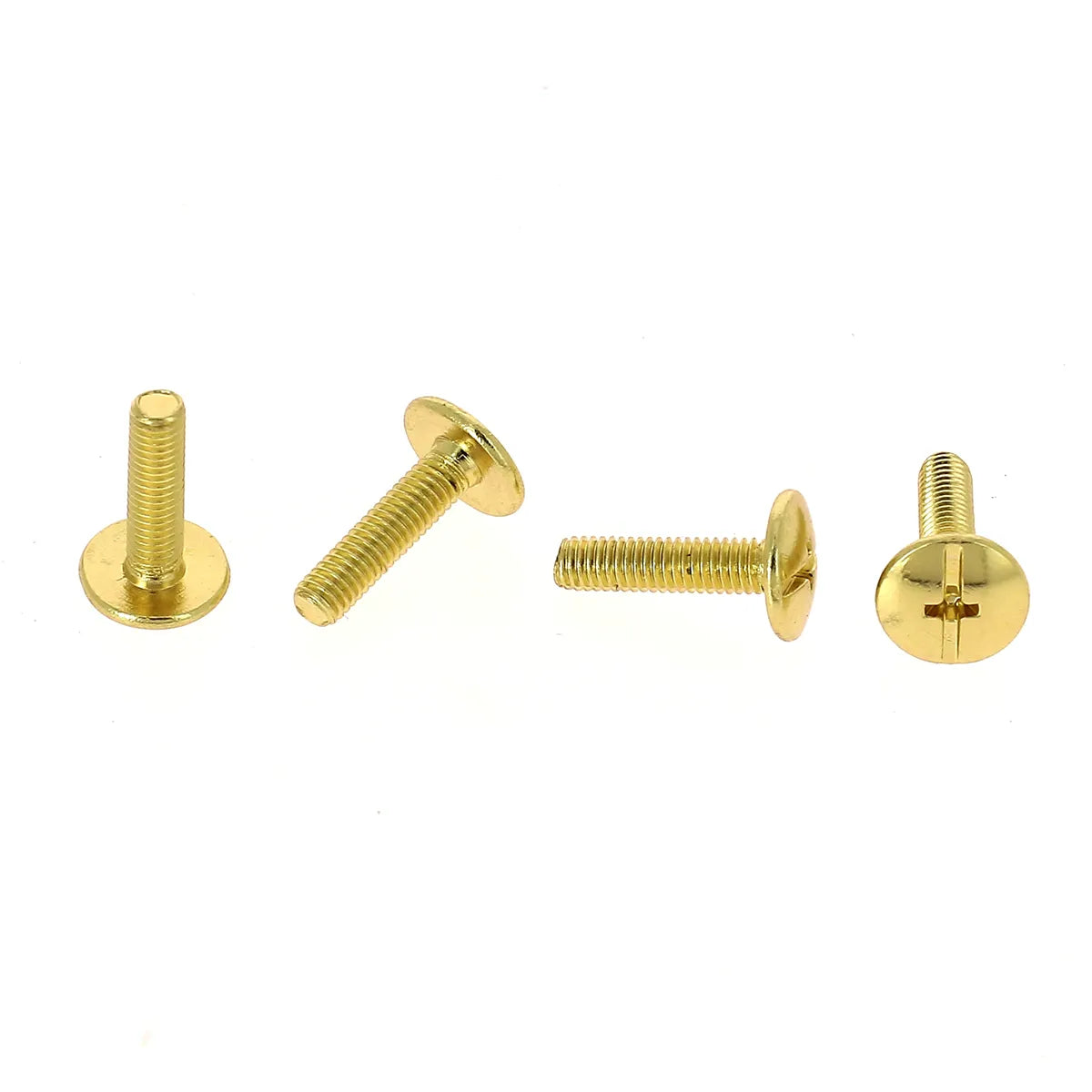 Lot de 25 vis 3x12 mm finition laiton  pour fixer les vis chicago et boutons de col sur du cuir épais