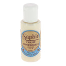Crème universelle Saphir pour l'entretien du cuir, incolore, dans un pot blanc, idéale pour nourrir et protéger les surfaces en cuir.