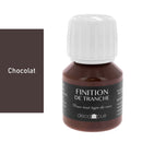 Finition de tranche mate Deco Cuir couleur chocolat, teintures et peintures, application sur cuir, flacon de 60ml.