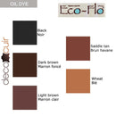 Nuancier de teintures à l'huile Eco-Flo Oil Dye de Tandy Leather pour cuir, tons wheat, 132 ml, palette de couleurs.