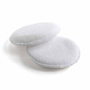 Deux éponges en coton pour l'entretien du cuir, parfaites pour nettoyer et préserver la texture du cuir.
