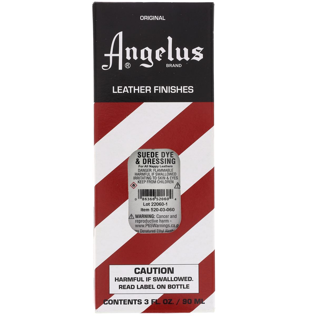 Teinture pour cuir velours Angelus Suede Dye Burgundy 060, flacon de 90ml pour colorer le daim et le cuir velours.