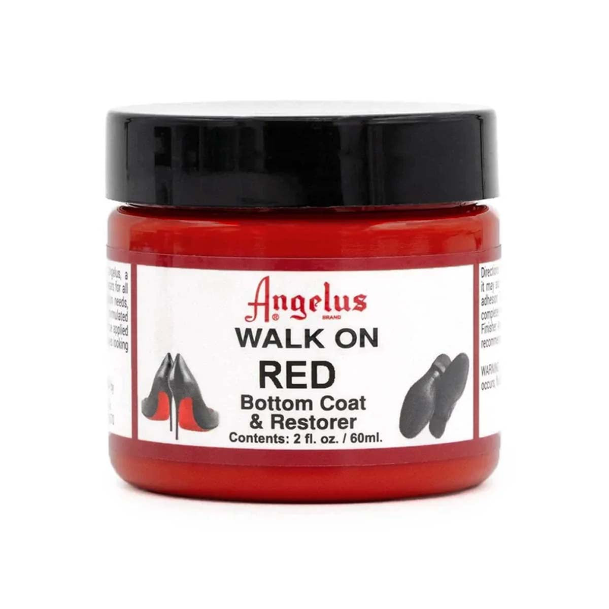 Peinture rouge pour semelles de chaussures Angelus Walk on Red, 60ml, teintures et peintures pour chaussures.