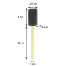 Pinceau en mousse de 25mm pour teintures et peintures, outil de peinture de qualité, utilisé pour appliquer des couleurs.