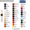Crème rénovatrice recolorante Saphir pour cuir, 25 ml, teinte bleu pâle, entretien et restauration du cuir.