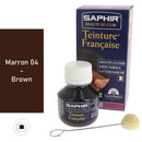 Teinture française Saphir marron 04, flacon de 50ml pour teintures et peintures, liquide brun chaud.