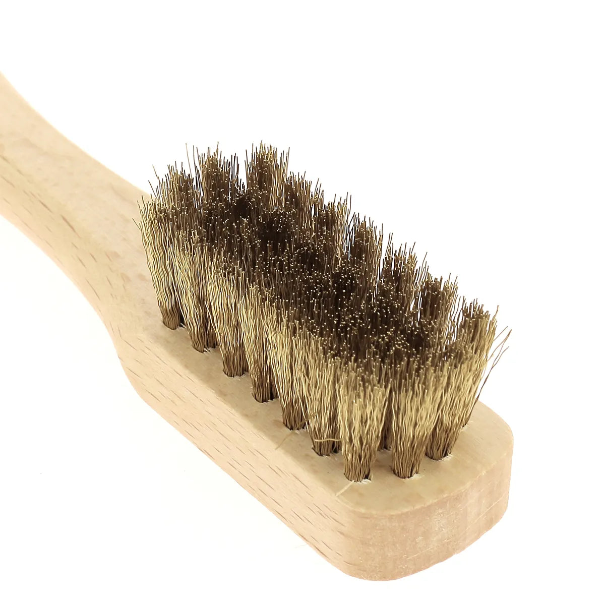 Brosse pour nettoyer et raviver le cuir velours, nubuck, croûte de cuir et daim avec poils en laiton
