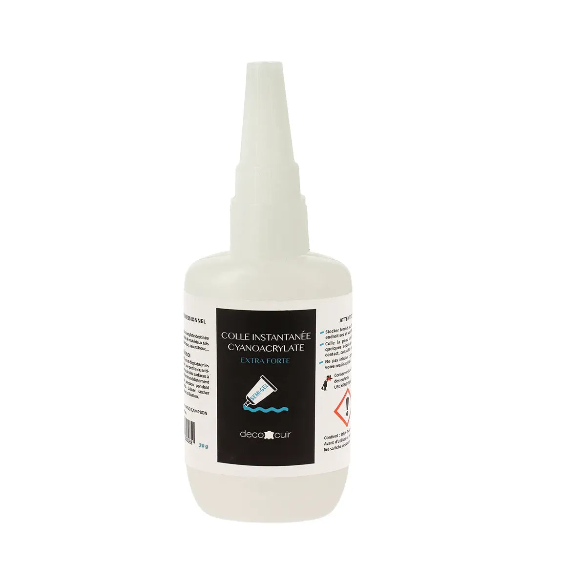 Colle semi-gel super glue cyanoacrylate 20 g - Deco Cuir