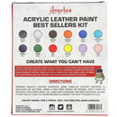 Peintures acryliques pour cuir Angelus : kit des 12 couleurs les plus utilisées