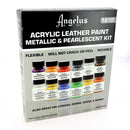 Kit de peintures pour cuir Angelus métalliques et nacrées : couleurs iridescentes