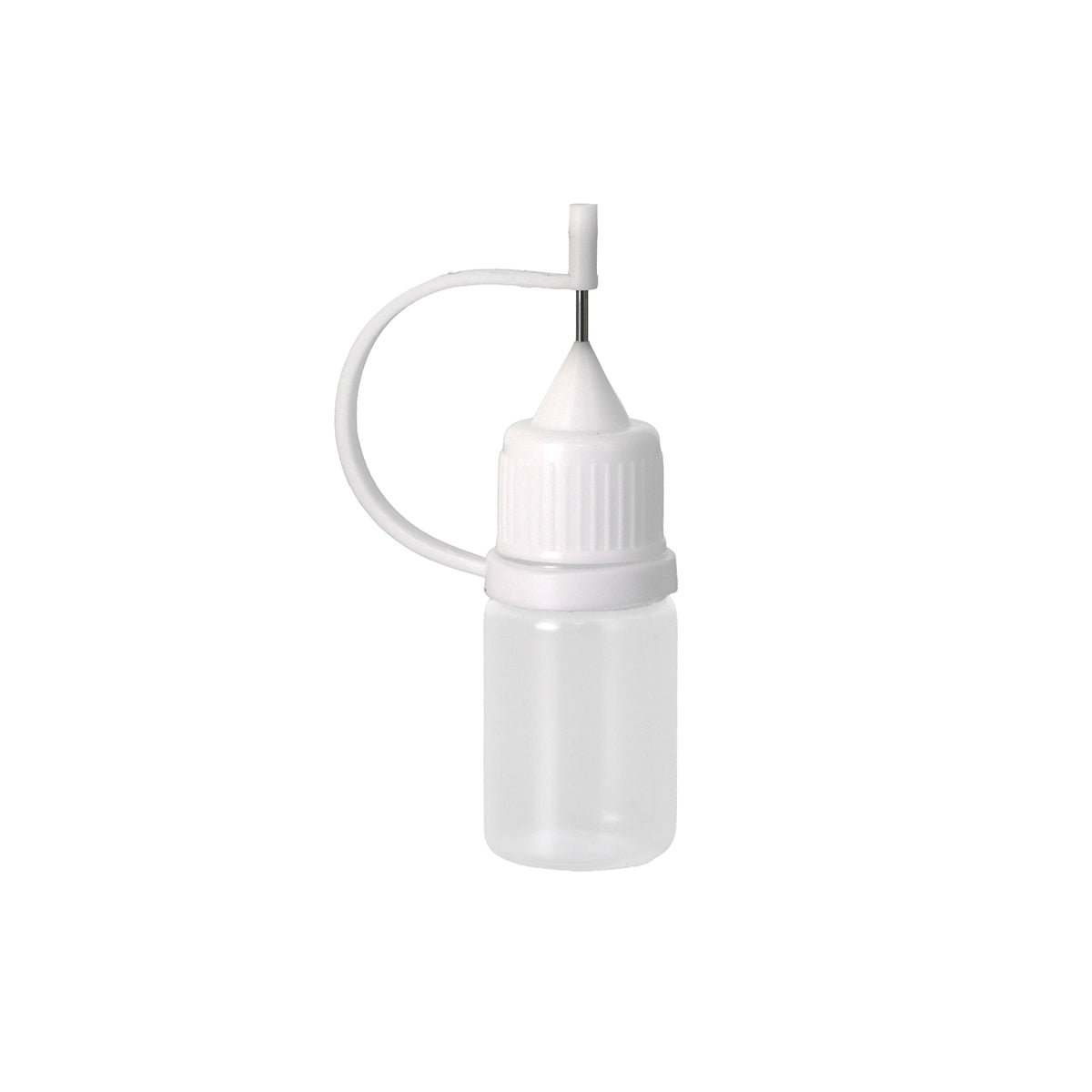 Flacon plastique souple avec embout pointe aiguille de précision pour application peinture sur cuir - 5ml