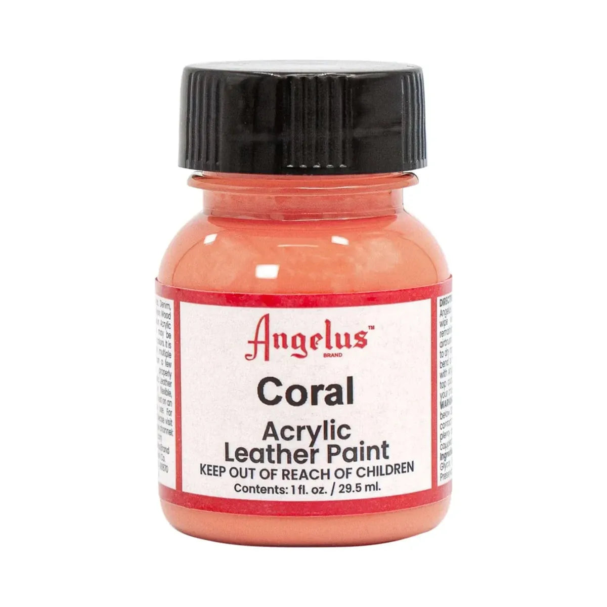 Peinture cuir Angelus CORAIL pour personnaliser baskets, sneakers, ceintures, portemonnaies, sacs...