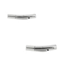 Fermoir bijou à clipser en inox pour lacet rond, création de bijoux, image montrant le fermoir détachable et sa finition métallique