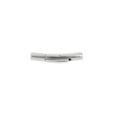 Fermoir bijou en inox à clipser pour lacet rond, création bijoux, finition élégante et résistante.