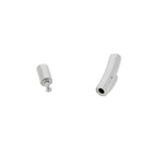 Fermoir bijou en inox à clipser avec lacet rond, création de bijoux, image montrant le fermoir pour accessoires en bijoux.
