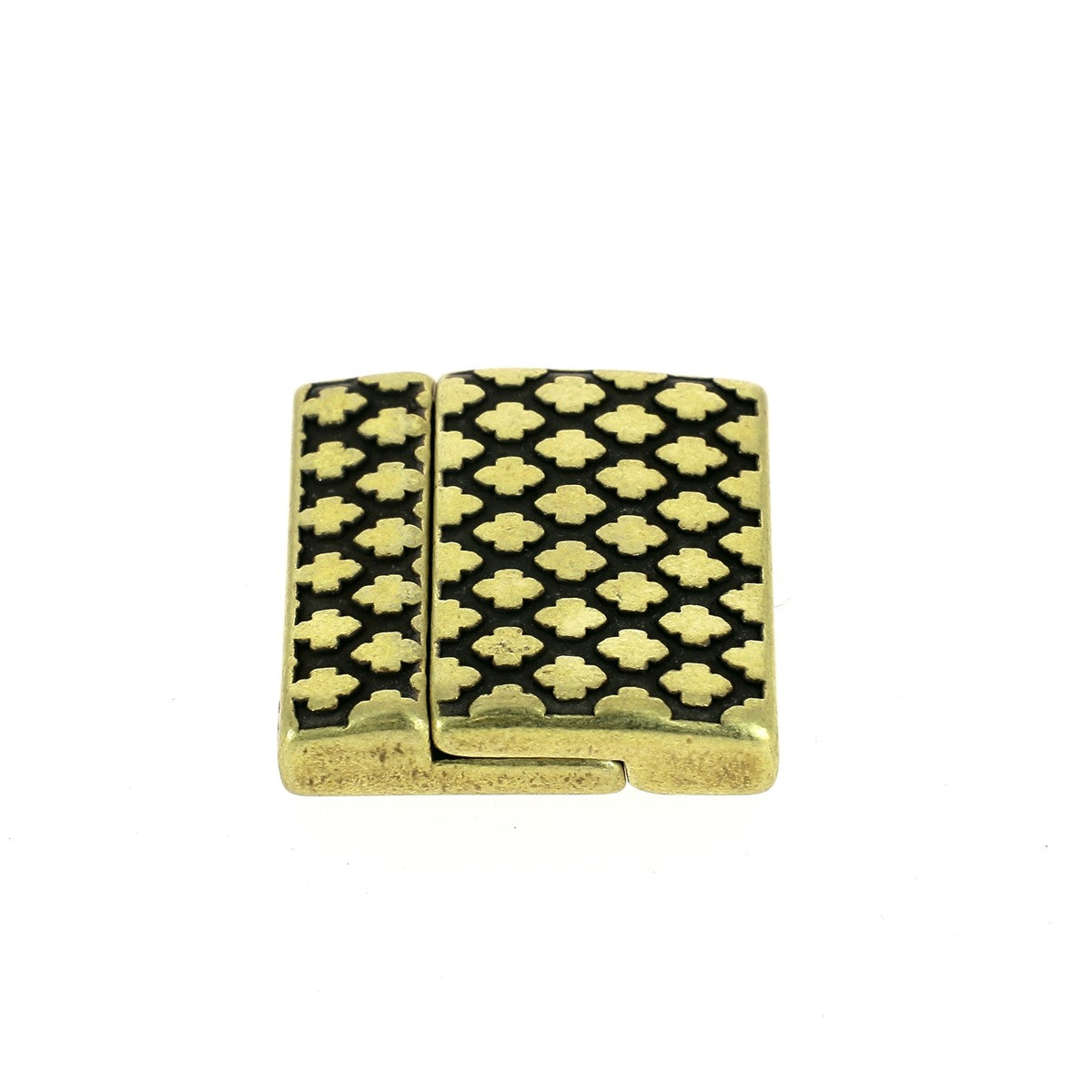 Fermoir bijou aimanté FÈS avec lacet plat, création de bijoux, fermé par un aimant, en métal élégant.
