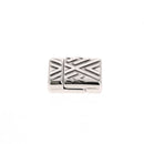 Fermoir bijou aimanté en forme de triangle, pour lacet plat de 10 mm, en argent vieilli, création bijoux.
