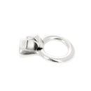 Fermoir bijou en crochet pour lacet rond de 4mm, en argent vieilli, destiné à la création de bijoux.