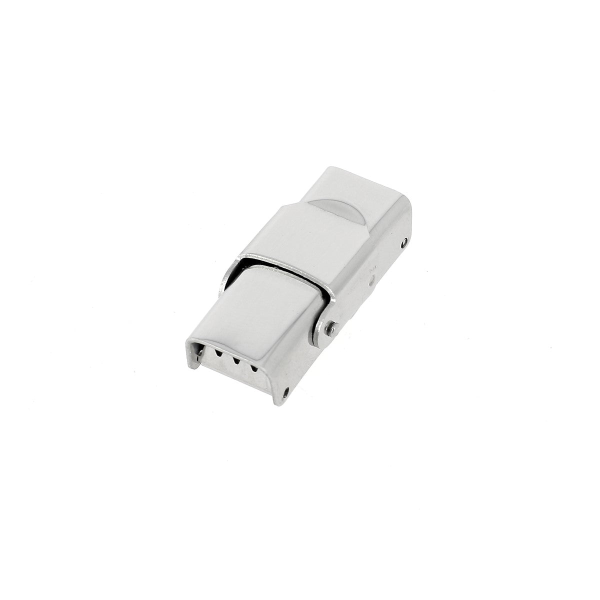Fermoir bijou à clipser - Lacet plat 8 mm - Inox