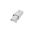 Fermoir bijou à clipser - Lacet plat 8 mm - Inox