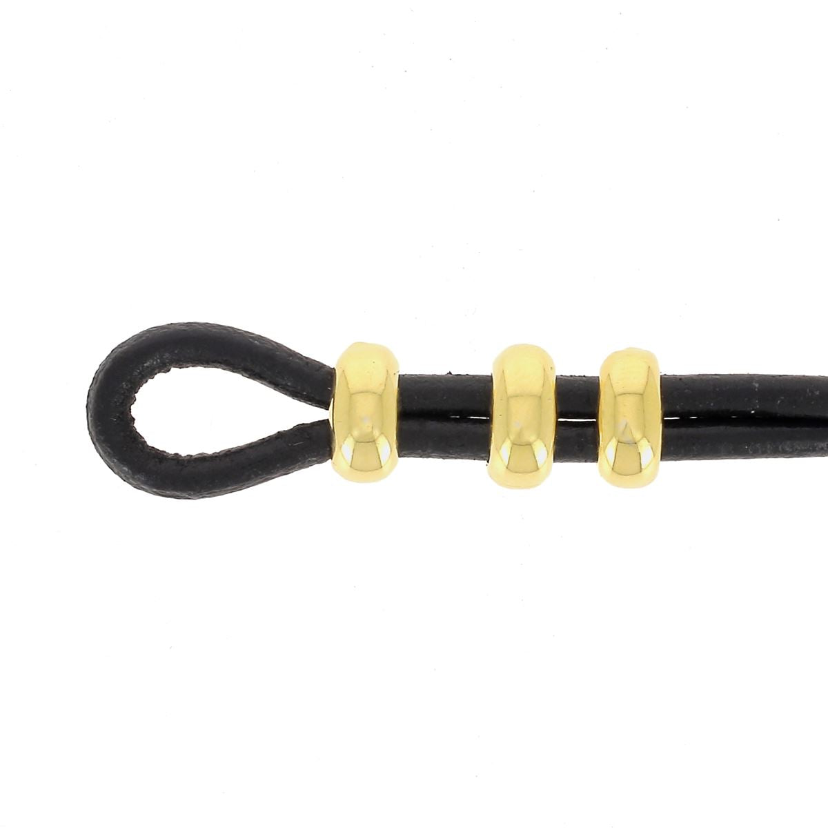 Fermoir coulissant bijou Passant double trou en lacet rond 3mm, création bijoux, fabrication artisanale, finition élégante.