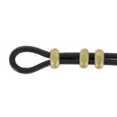 Fermoir coulissant bijou Passant double trou avec lacet rond de 3mm, création de bijoux, vue rapprochée en image.