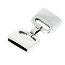 Fermoir bijou ALEX en argent vieilli, créateur de bijoux, avec lacet plat 20mm, crochet élégant pour accessoires.
