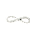 Fermoir bijou crochet INFINI en argent vieilli avec lacet plat 5mm, création de bijoux élégante et artisanale.
