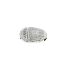 Fermoir bijou aimanté ovale à points, pour lacet plat de 10mm, en argent vieilli, création bijoux.