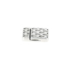 Fermoir bijou aimanté PEAU DE SERPENT avec lacet plat 10mm, création de bijoux élégant et pratique en métal.