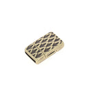 Fermoir bijou aimanté PEAU DE SERPENT avec lacet plat 10mm, création de bijoux, image montrant le fermoir en détail.