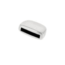 Embout de finition pour lacet plat 10mm en argent vieilli, accessoire de finition pour chaussures ou sacs.