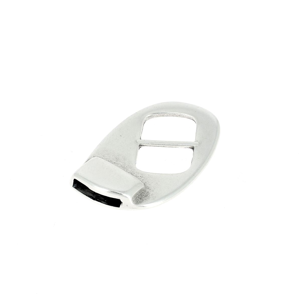Fermoir passant bijou LISA pour lacet plat 10mm, création de bijoux, crochet en métal pour accessoires de bijoux.