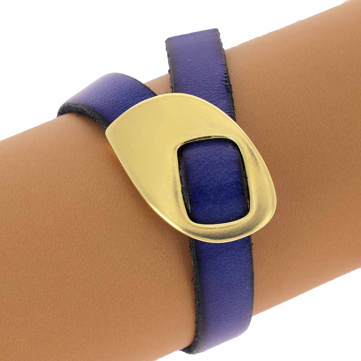 Fermoir passant bijou Lisa en laiton avec lacet plat de 10mm pour créations de bijoux, crochet, finition élégante