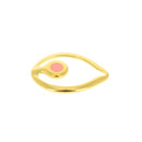 Fermoir bijou crochet œil rose en doré luxe, lacet rond 2mm pour créations de bijoux, image montrant le fermoir.