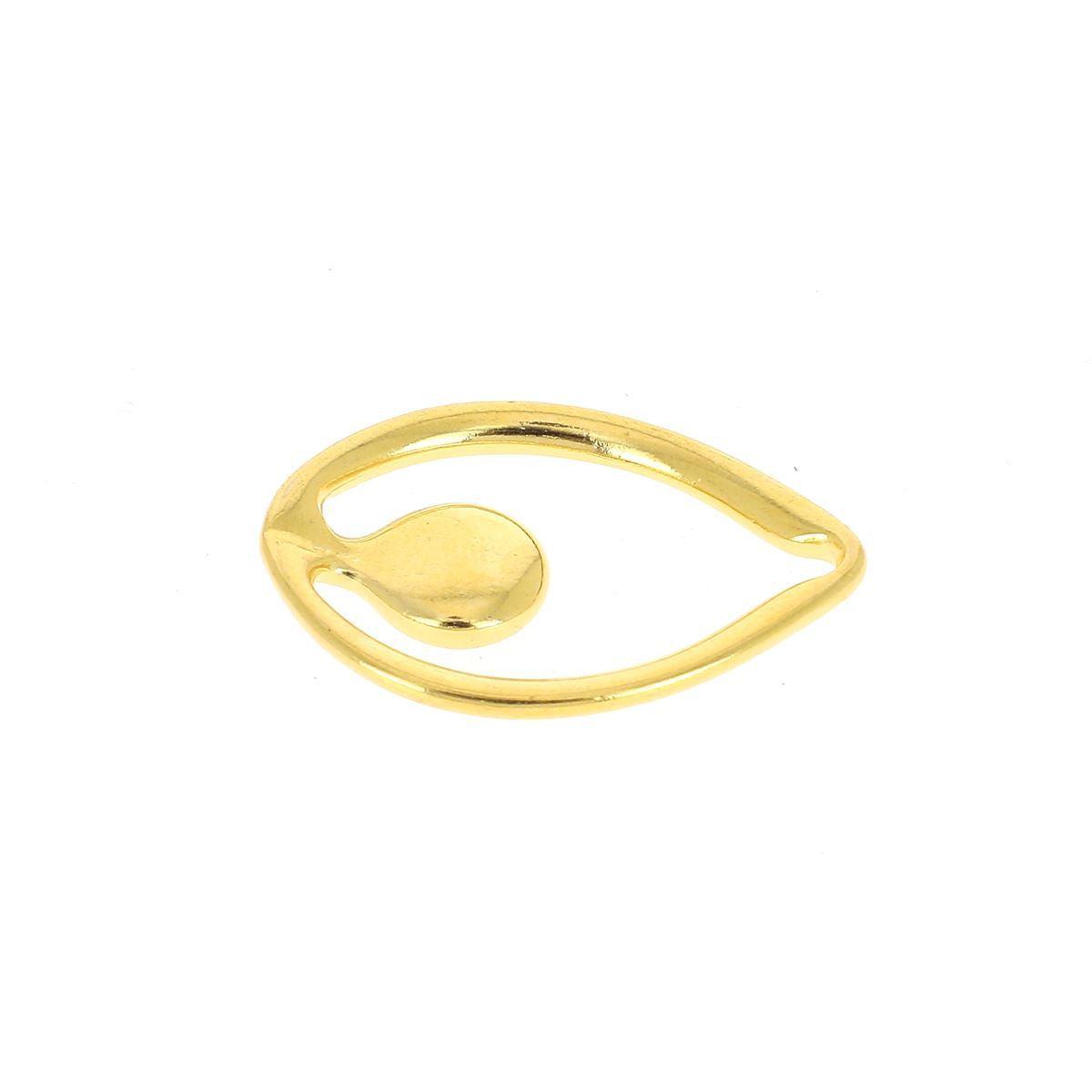 Fermoir bijou crochet ŒIL ROSE en laiton doré luxe, lacet rond 2mm pour créations de bijoux, image montrant le fermoir.