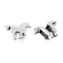 Coulissant cheval en argent vieilli, lacet plat 5 mm, création bijoux pour montages et bracelets, image montrant le détail du produit