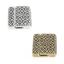 Fermoir bijou aimanté Labyrinthe avec lacet plat de 20mm, création bijoux, accessoire élégant pour bijoux fantaisie.