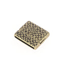 Fermoir bijou aimanté Labyrinthe avec lacet plat 20mm, création bijou élégante et pratique, en métal finition soignée.
