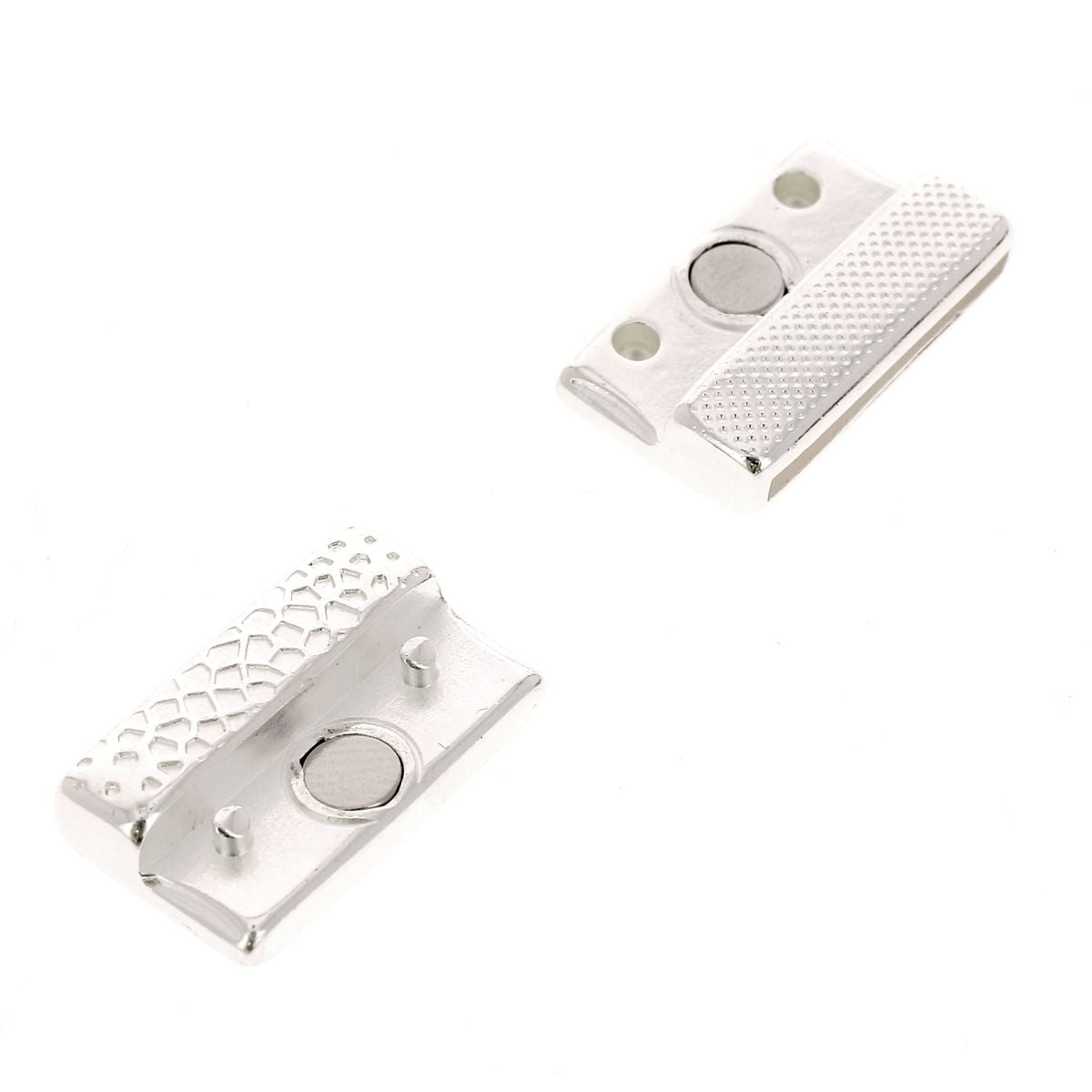Fermoir bijou aimanté VORONOI pour lacet plat 20mm, création de bijoux, fermeture élégante et pratique en métal.