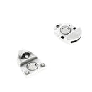 Fermoir bijou aimanté - TÊTE DE MORT - Lacet plat 10mm - ARGENT VIEILLI