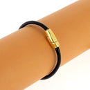 Fermoir bijou aimanté en cylindre doré luxe avec lacet rond 3mm, création de bijoux élégante et facile à fixer.